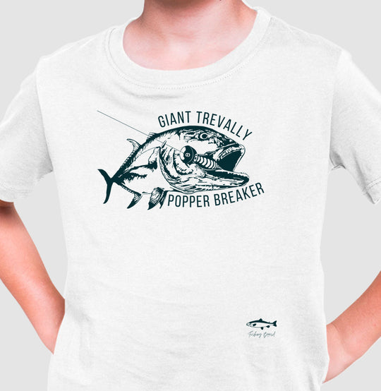 Camiseta Infantil GIANT TREVALLY DESTRUIDOR DE POPPER