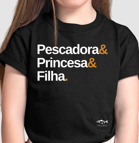 Camiseta Infantil PESCADORA E FILHA (ORANGE)