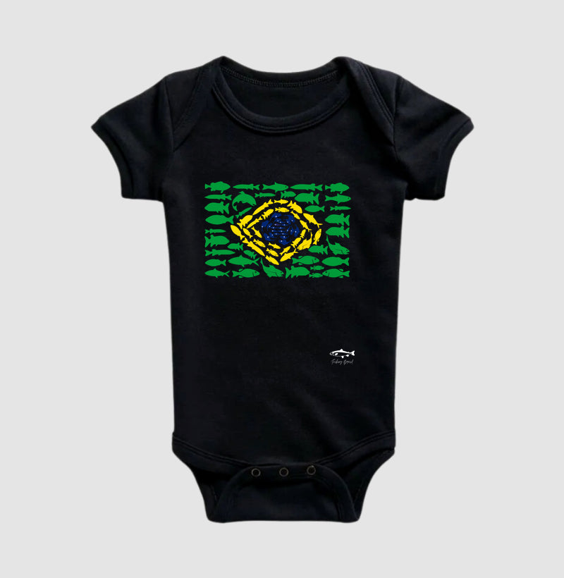 Body infantil PESCA BRASIL