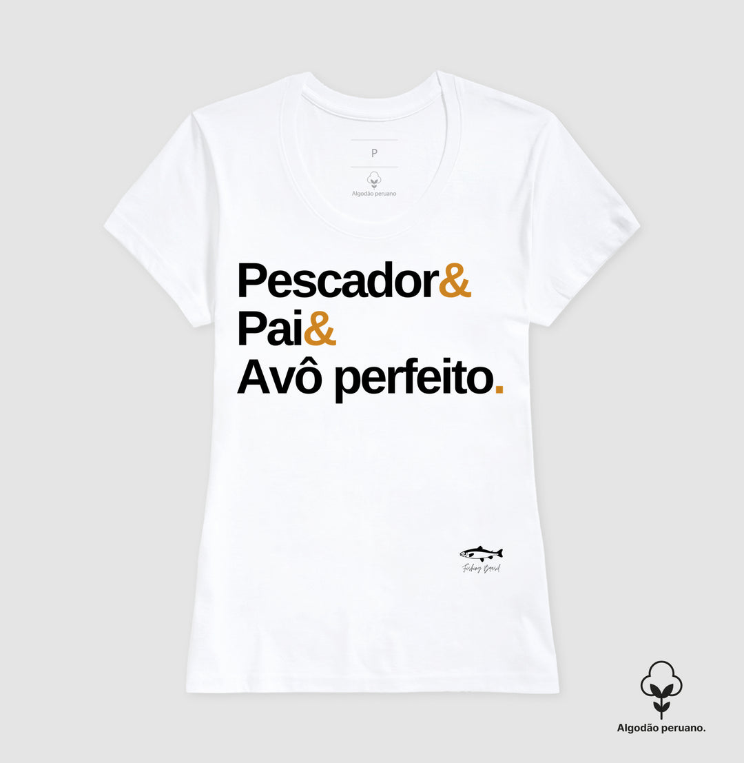 Camiseta Premium PESCADOR E PAI E AVÔ PERFEITO