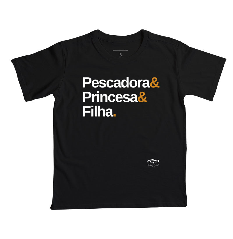 Camiseta Infantil PESCADORA E FILHA (ORANGE)