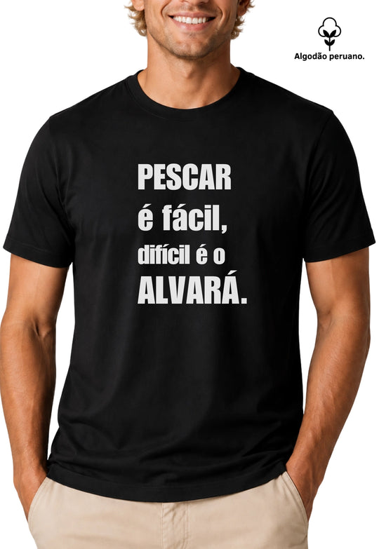 Camiseta Premium PESCAR É FACIL